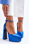 Fashionable Pumps On A Heel Blue Santoro