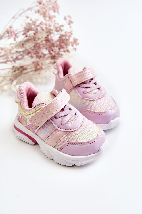 Children's Light Sport Shoes With Velcro Pink Akella