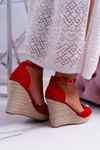 Women's Sandals On Anchor Espadrilles Red Trame