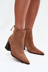 Women's Ankle Boots With Lacing Camel Halisse