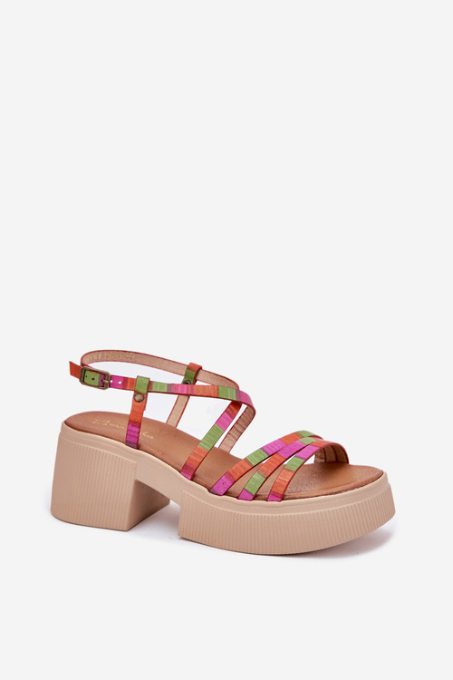 Ladies Leather Sandals Maciejka 06990-39 Multicolor