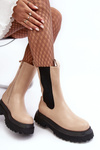 Women's Massive Platform Boots Beige Beatrice