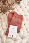 Women's Plain Socks with Orange Cat
