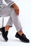 Suede Platform Moccasins Jarren Black