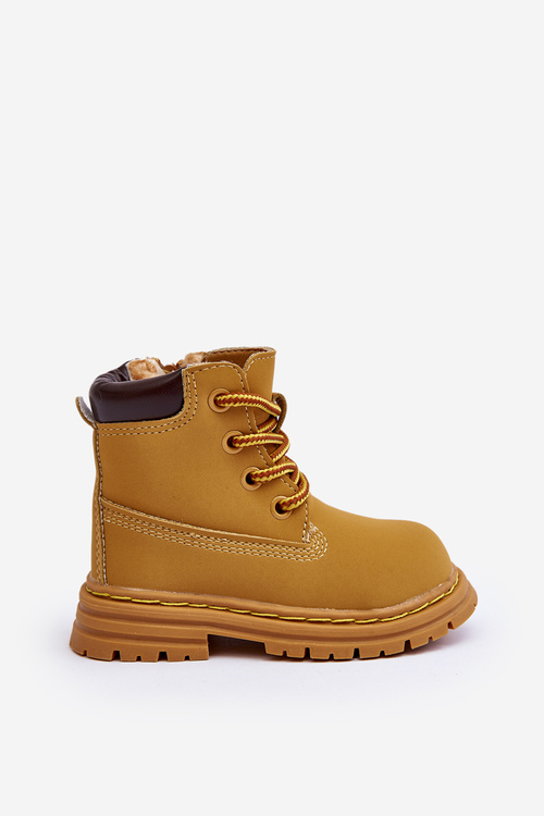 Children's Trapper Boots With Zip Camel Bansi