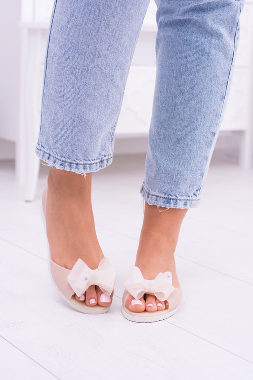 Lu Boo | Rubber Meliski Ballerinas Cocard Beige Candy.