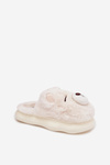 Furry slippers with bear motif white Galine