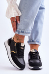 Sportowe Buty Damskie Suwak Czarne Larisa