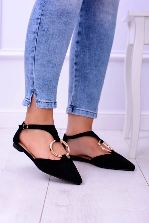 Black Suede Ciao Pointed Ballerinas