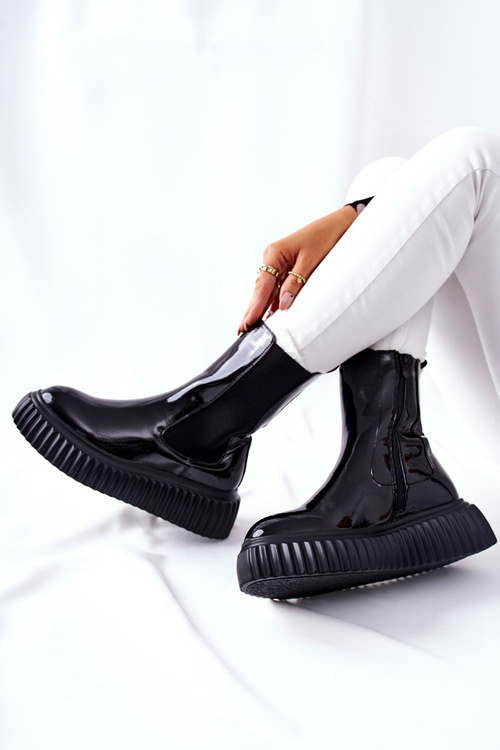 High-top Platform Boots Black Sereia