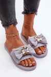 Women's Slippers with Bow Lavender Arsicada