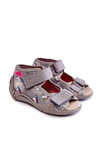 Sandals With Velcro Unicorn Befado 342P044 Grey
