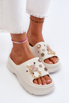 Women's Foam Flip Flops with White Decorations Afariana