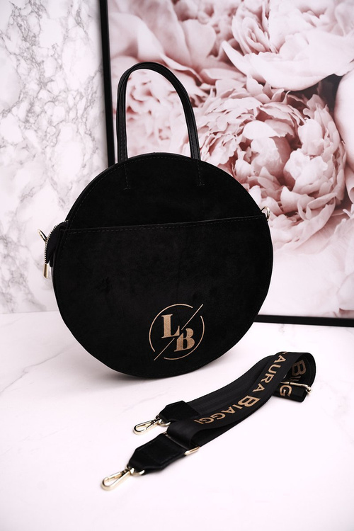 Okrągła Torebka Z Odpinanym Paskiem LAURA BIAGGI Czarna