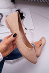 Brocade Ballerinas Pink Gold Tiffy