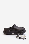 Foam Women's Lightweight Slides with Chunky Sole Black Matirra