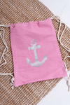 Women's Navy Handbag Pink Beach Bag