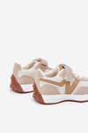 Children's Velcro Sneakers Beige Tezzu