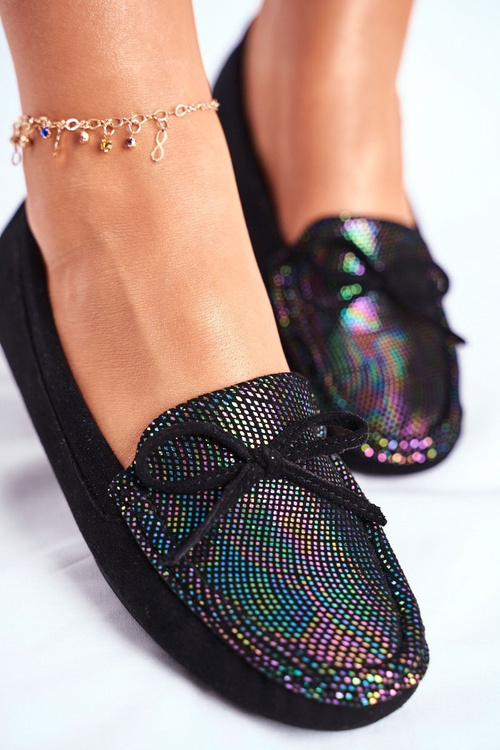 Women's Suede Moccasins S.Barski A199 Black