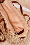 Braided Beach Bag NOBO XM0020-CM17 Beige-Brown