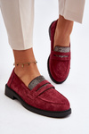 Women's Embellished Moccasins Burgundy Dananei