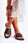 Women's Classic Slippers With Decoration Black Sherri