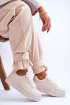 Comfortable Women's Sport Shoes On The Platform Beige Devan