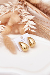 Women's Earrings Surgical Steel Large Drops Gold