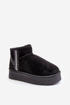 Women's Snow Boots On Platform Lined Black Lomessa