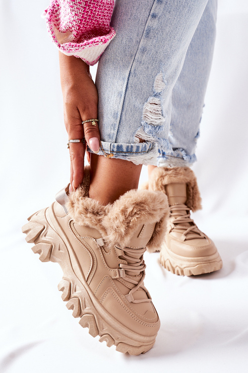 Women's Insulated Boots Beige Limerick