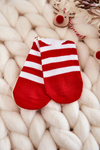 Children's Christmas Socks With Stripes Cosas White-Red