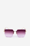 Women's Sunglasses with Gradient Gold-Pink Lenses