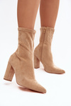 Women's Ankle Boots with Stitches Beige Rosivelle