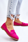 Comfortable Suede Women's Loafers Fuchsia Lucca