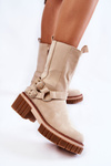 Women's Suede Warm Boots Workers Beige Brinnon