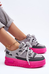 Women's Platform Sneakers Gray Finos