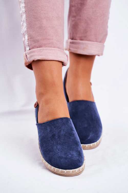 Women's Velvet Espadrilles Navy Vulcano