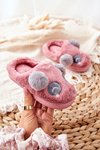 Children's Slippers With Animal Dark Pink Pandi