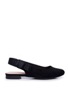 Women's Suede Ballerinas Sergio Leone BL615 Black Lilon