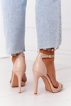 Elegant Sandals On High Heel Nude Glamour