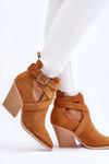 Women's Suede Cowboy Boots Camel Dennise