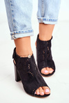 Women’s Sandals On High Heel Black Rules