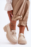 Women's Classic Moccasins On Platform Beige Miracle