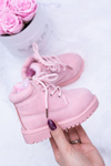 Children's Insulated Trapper Boots Powder Pink Dexter