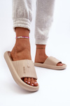 Women's Lightweight Beige Foam Flip Flops Fenicva