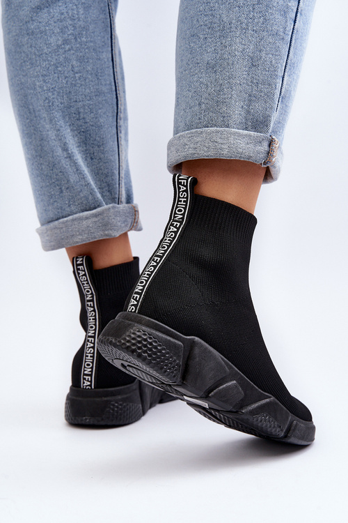 Women's Sports Shoes with Sock Black Zirila