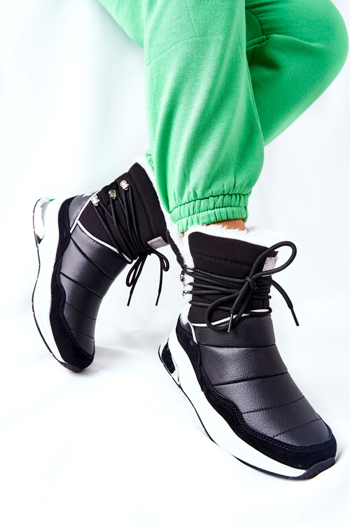 Snow Boots Tied Big Star II274279 Black