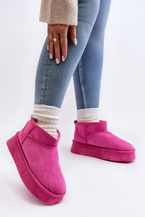 Women's Snow Boots on Thick Sole Pink Caliksa