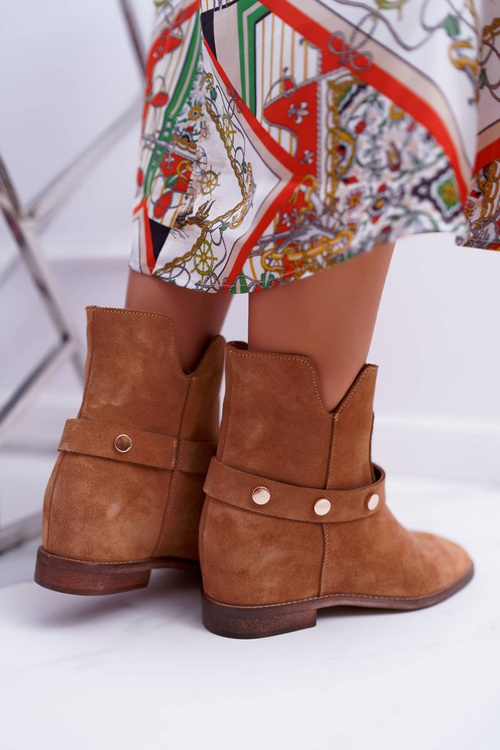 Women's Boots Laura Messi 1890 Leather Suede Camel Darmah