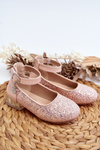 Children's Pink Glitter Ballerina Flats Pardride
